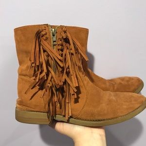 Fringe booties